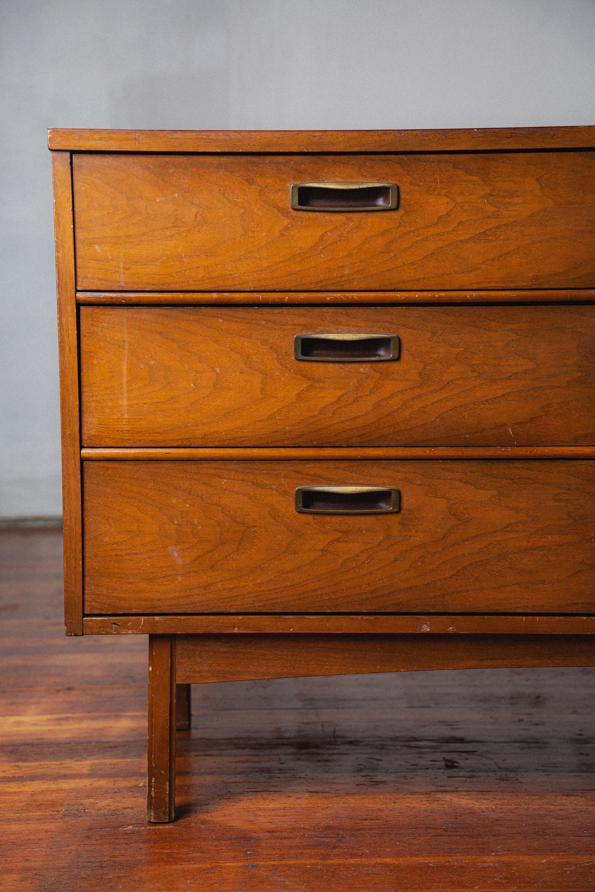 Walnut & Rattan Dresser/Sideboard by Ken Schoenfield