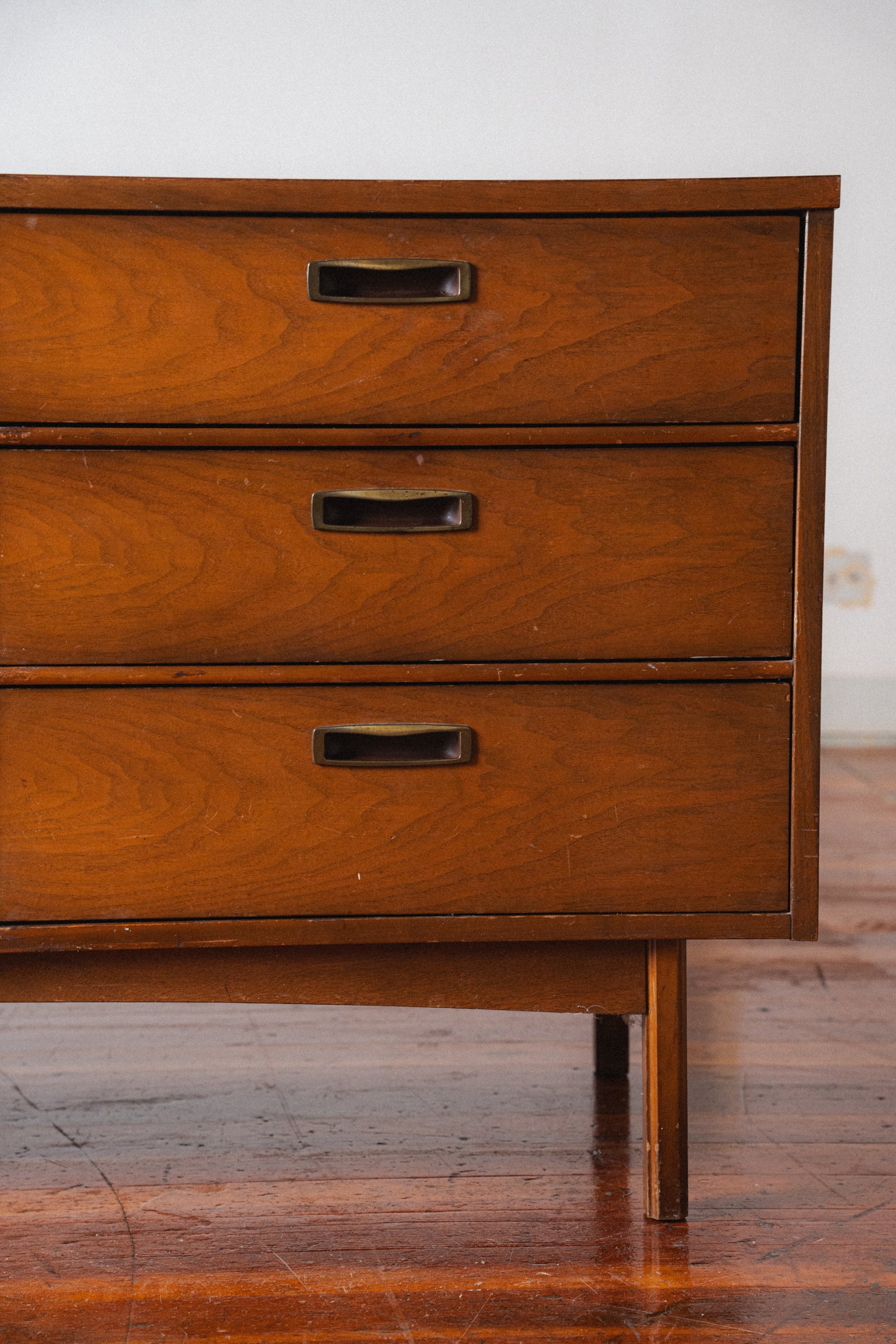 Walnut & Rattan Dresser/Sideboard by Ken Schoenfield