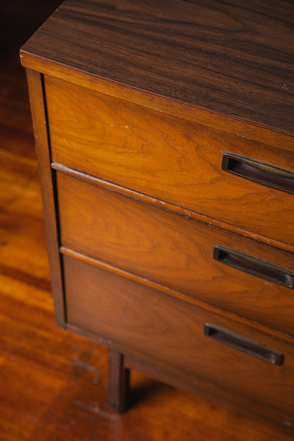 Walnut & Rattan Dresser/Sideboard by Ken Schoenfield
