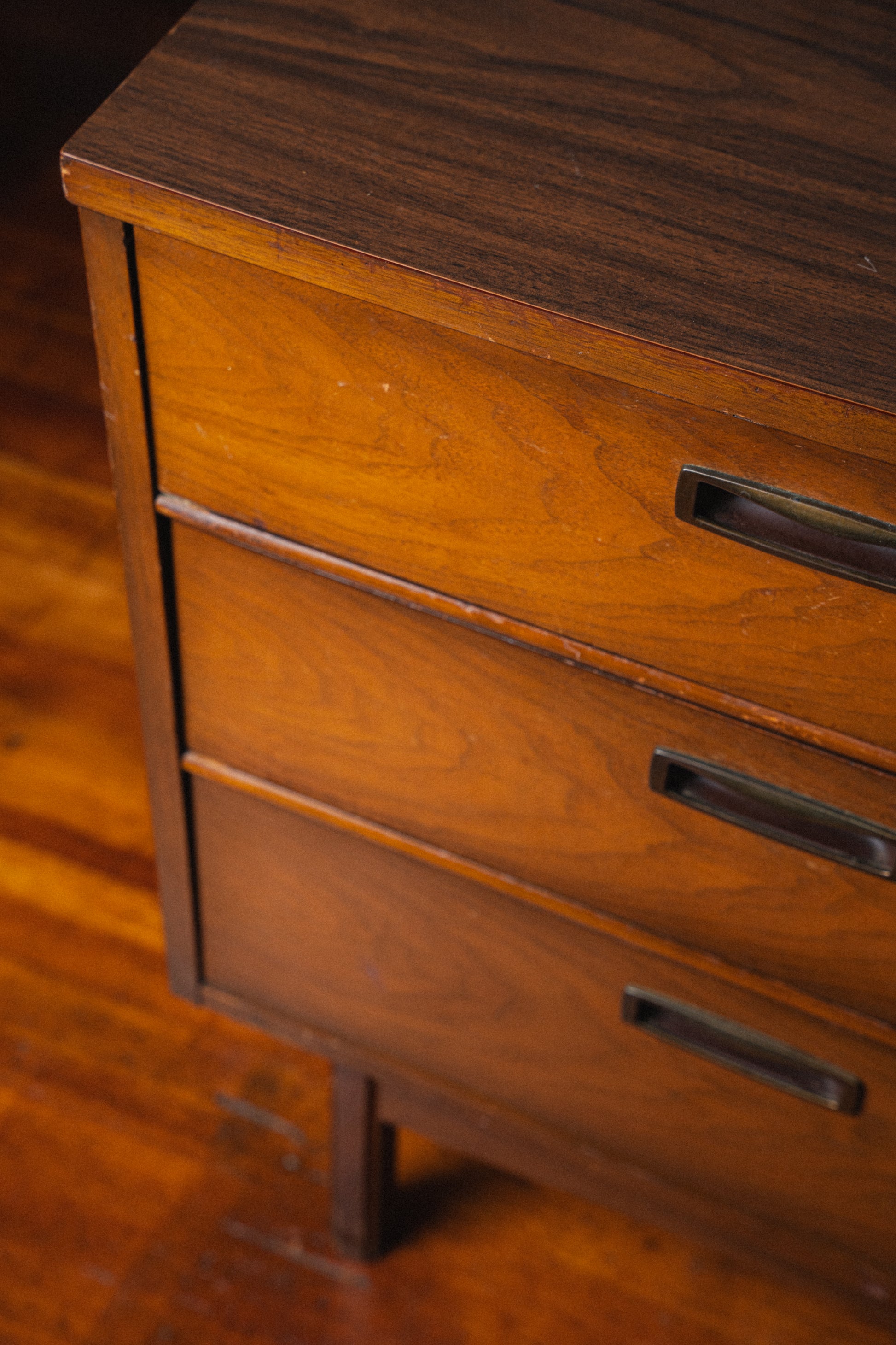 Walnut & Rattan Dresser/Sideboard by Ken Schoenfield