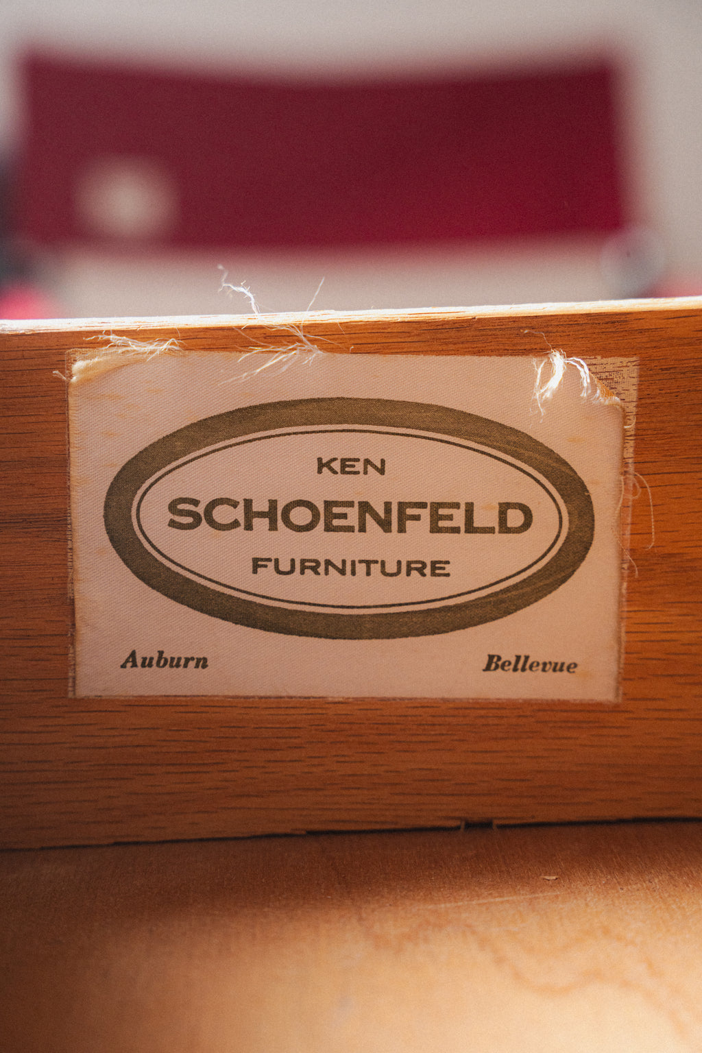 Walnut & Rattan Dresser/Sideboard by Ken Schoenfield