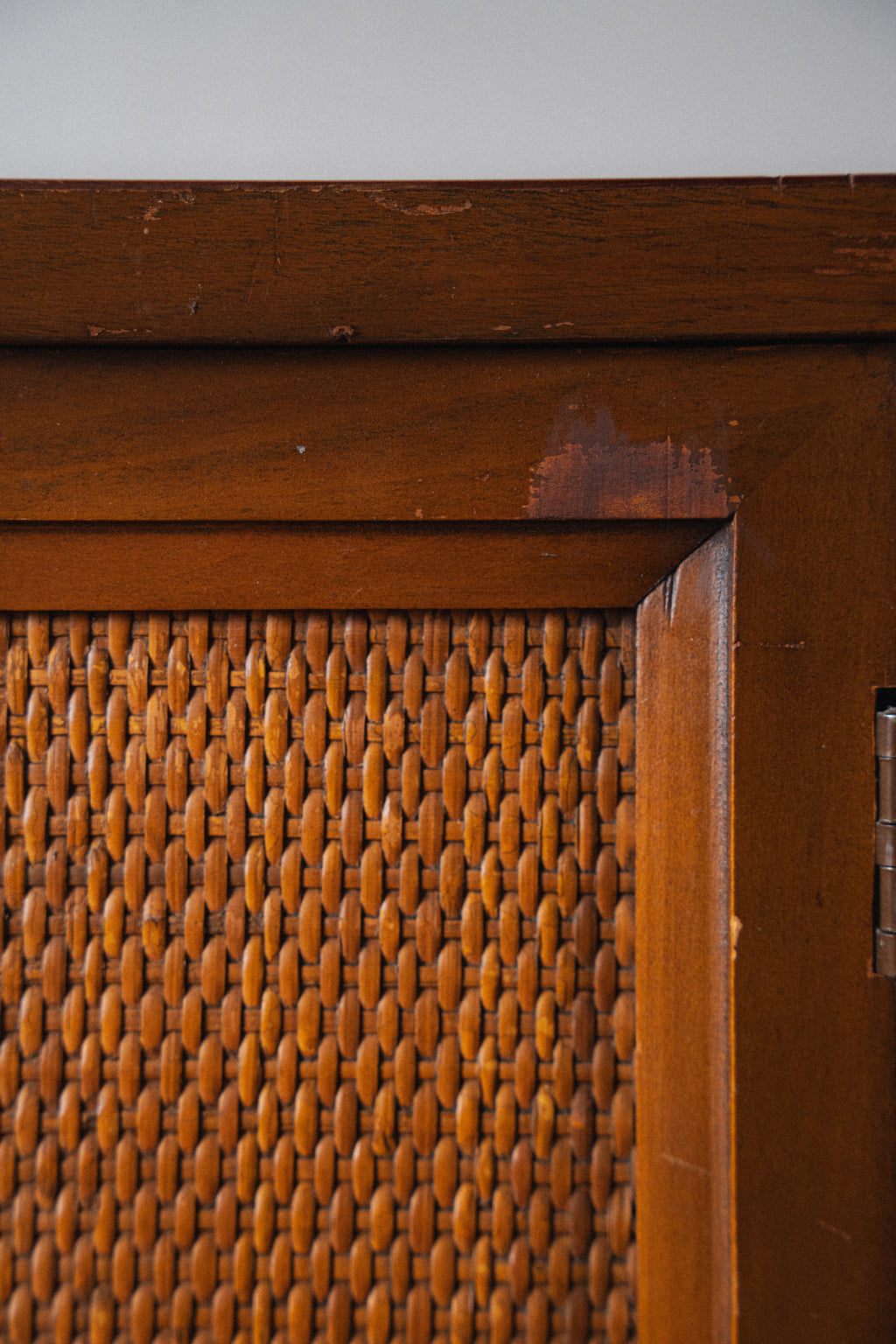 Walnut & Rattan Dresser/Sideboard by Ken Schoenfield