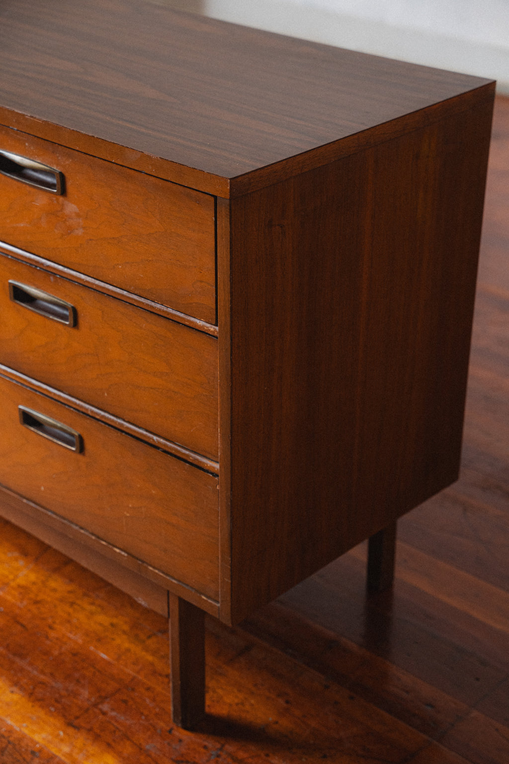 Walnut & Rattan Dresser/Sideboard by Ken Schoenfield