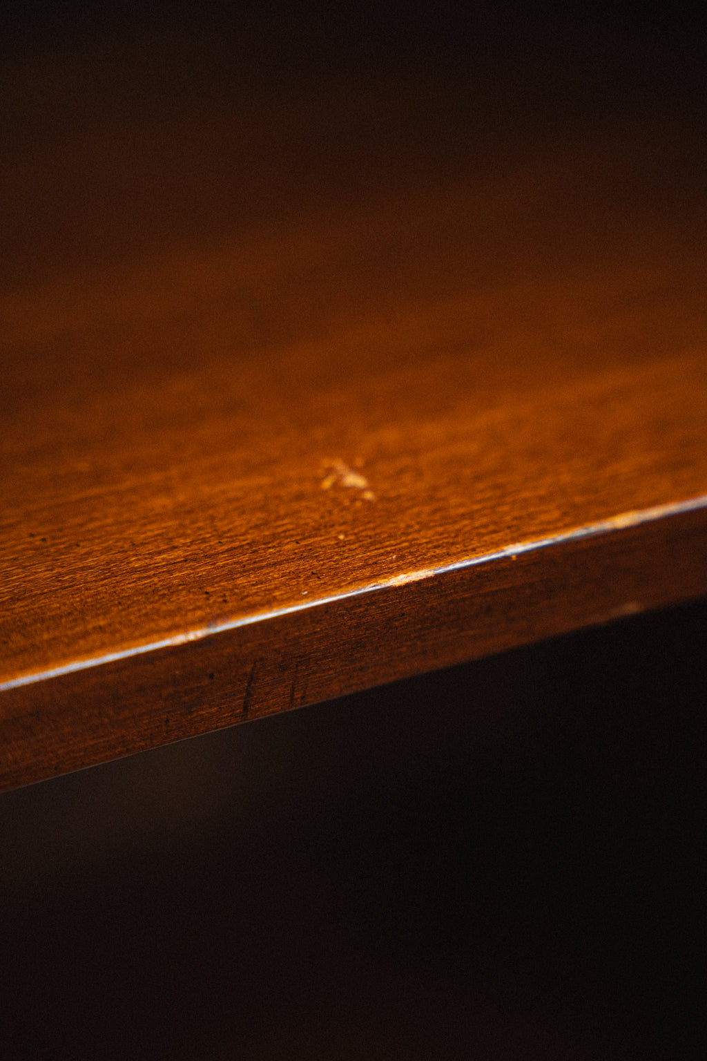 Stained Teak Bookshelf w/ Curved Top