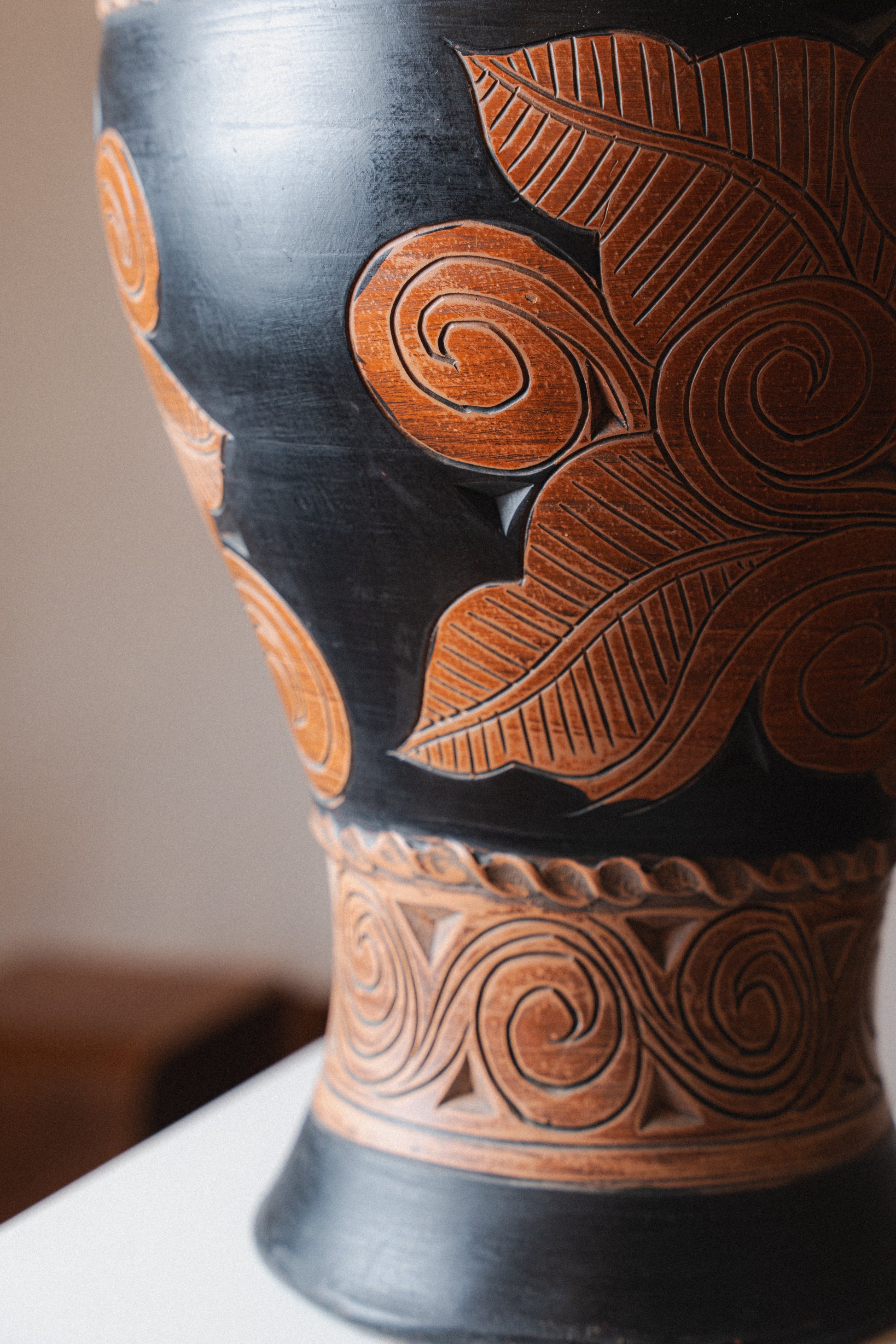 Large Vintage Greek-Style Floor Vase