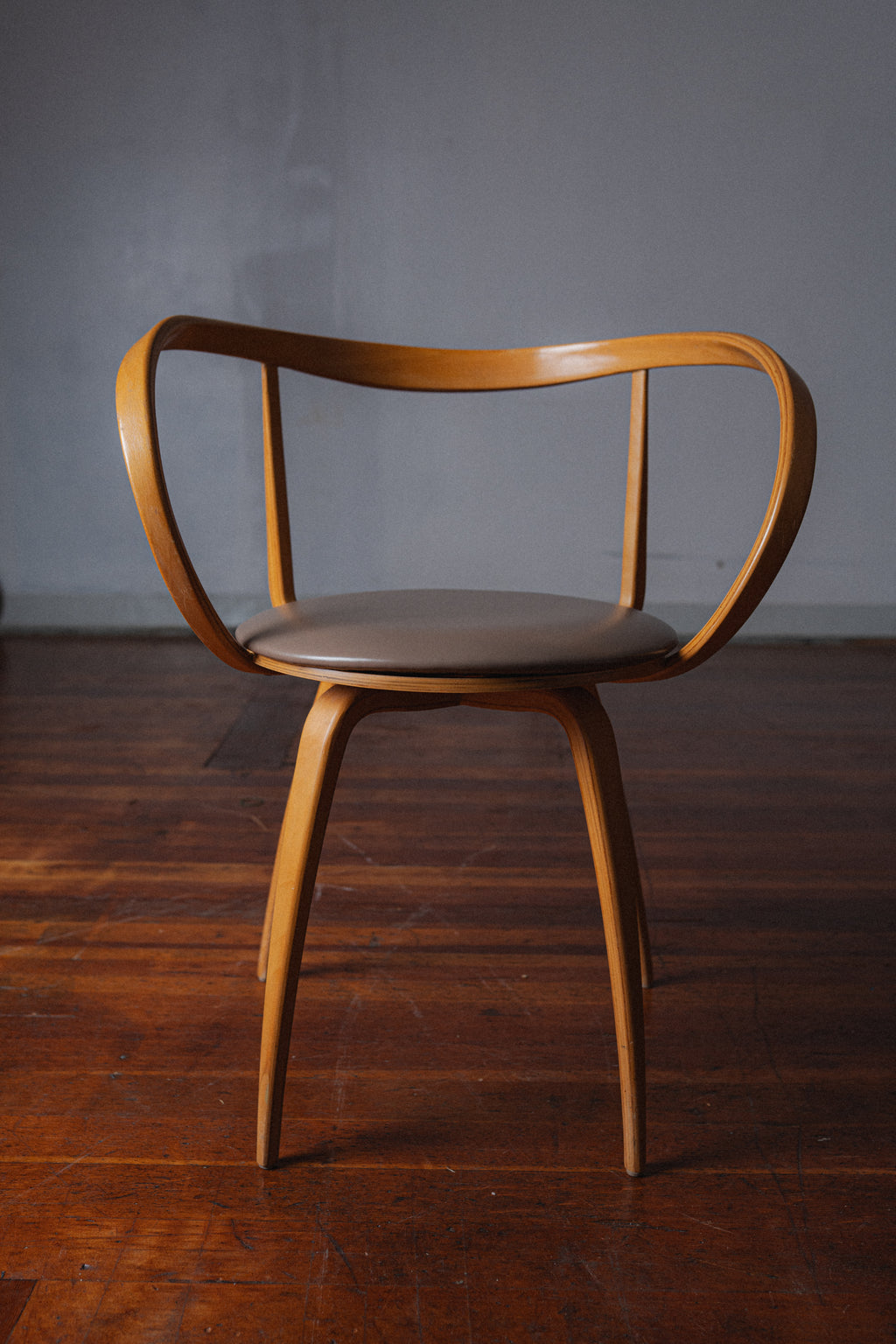 Original George Nelson Pretzel Chair, Leather
