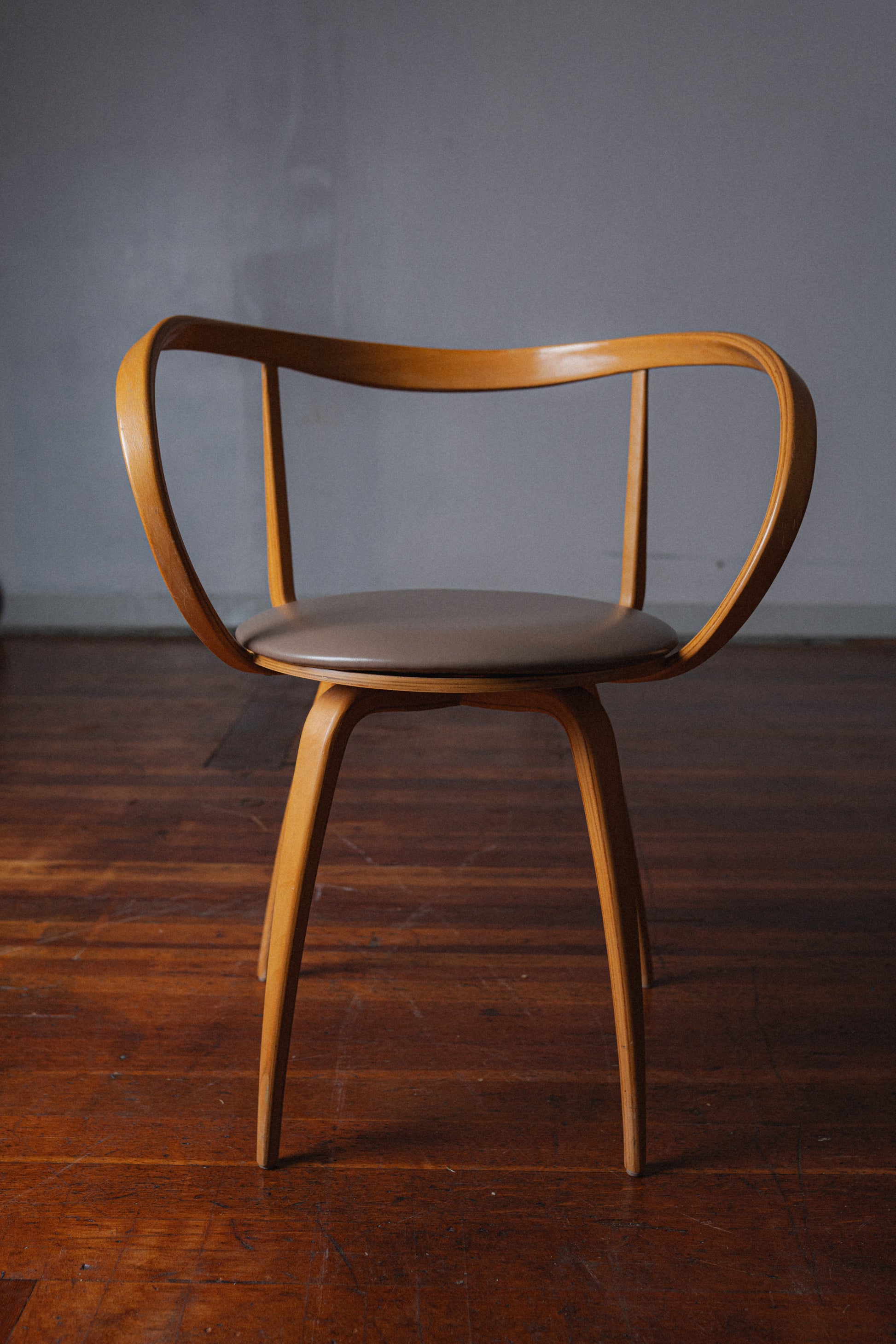 Original George Nelson Pretzel Chair, Leather