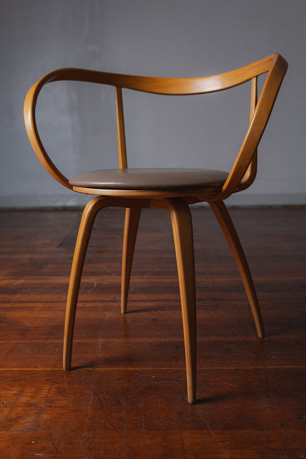 Original George Nelson Pretzel Chair, Leather