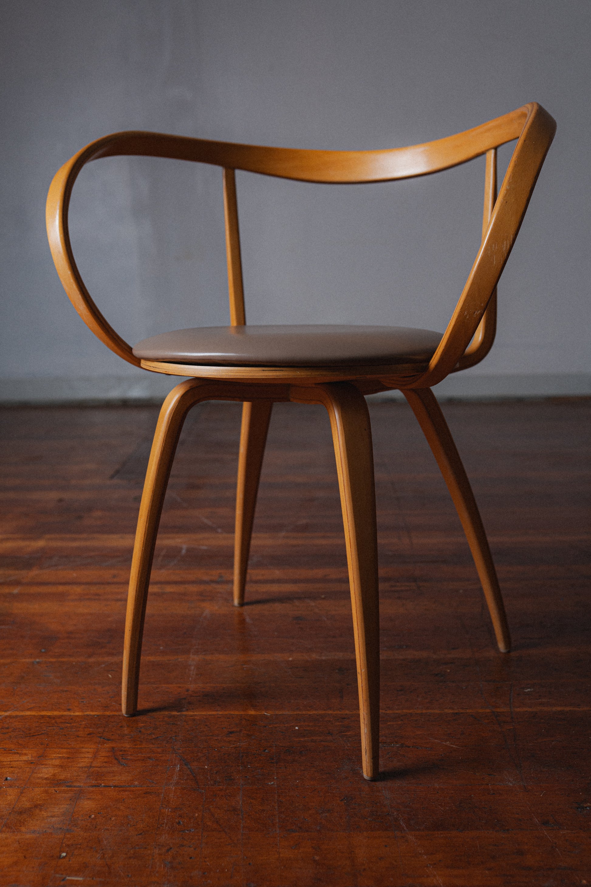 Original George Nelson Pretzel Chair, Leather