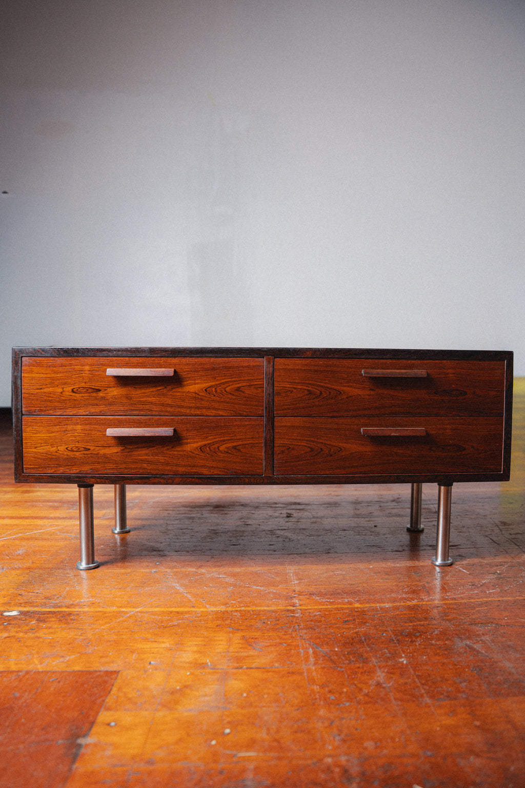 Kai Kristiansen Rosewood Chest of Drawers w/ Chrome Legs