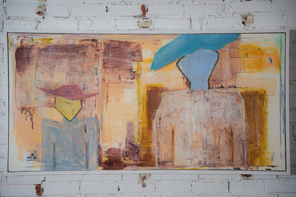"A Duet" By Morgan Cunningham, Oil on Canvas, 29.5 x 59"