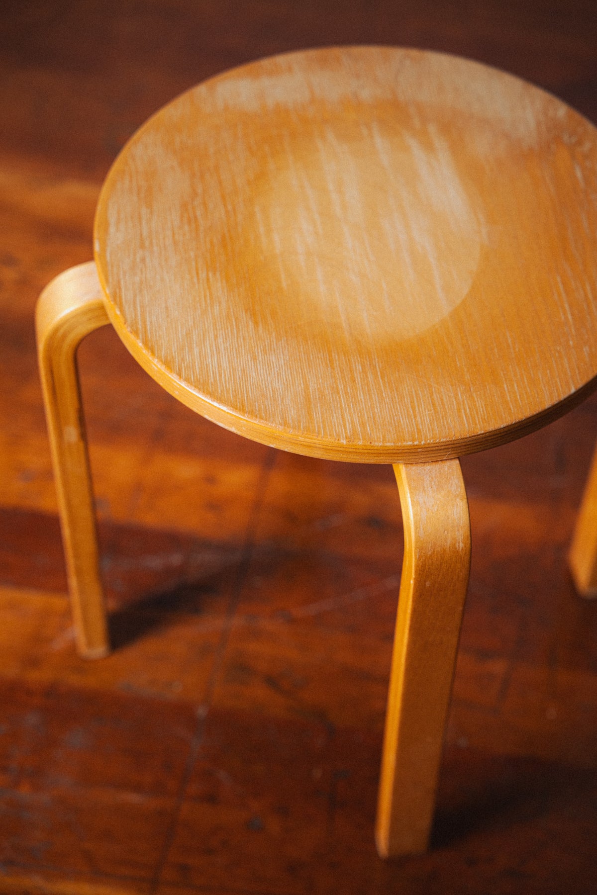 Beech Stool in the Style of Alvar Aalto, Made in Estonia