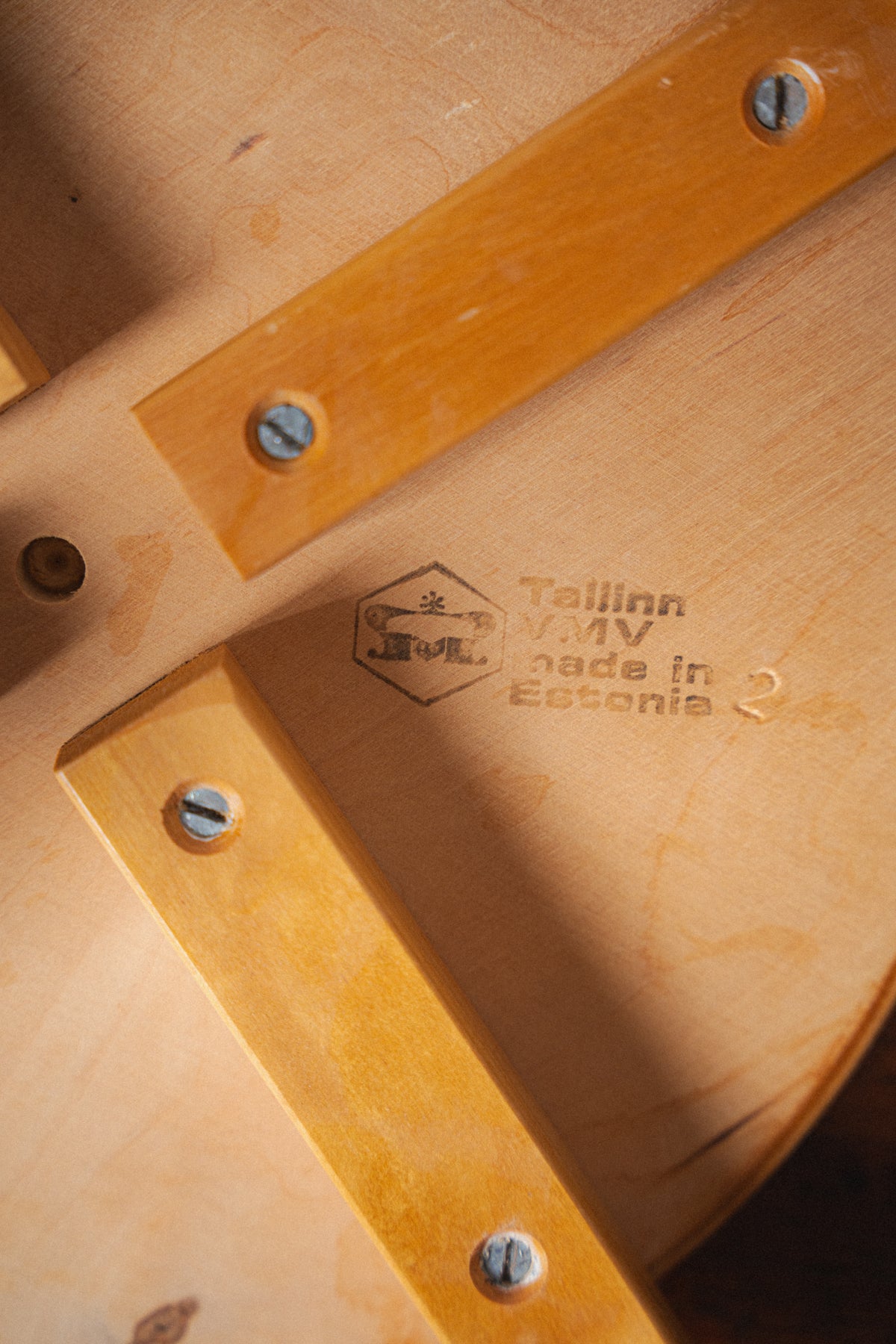 Beech Stool in the Style of Alvar Aalto, Made in Estonia