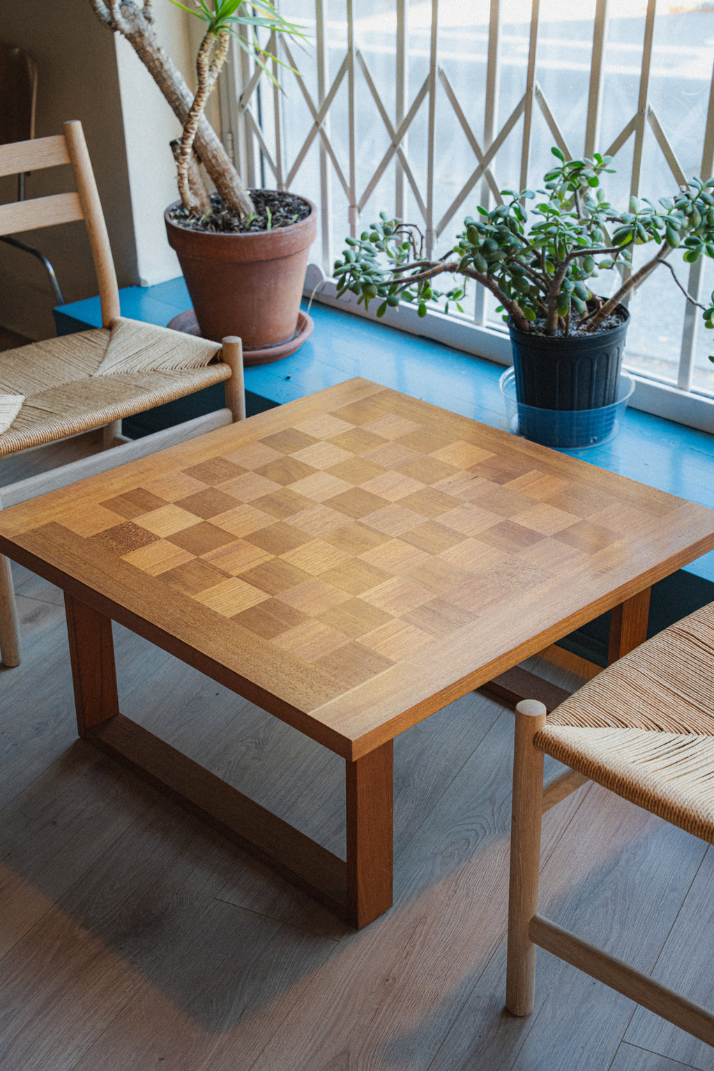 Danish Teak Checker-Board Coffee Table
