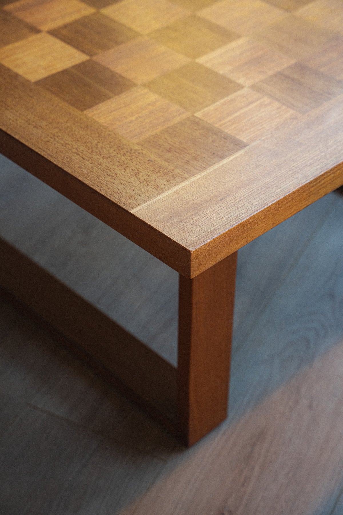 Danish Teak Checker-Board Coffee Table