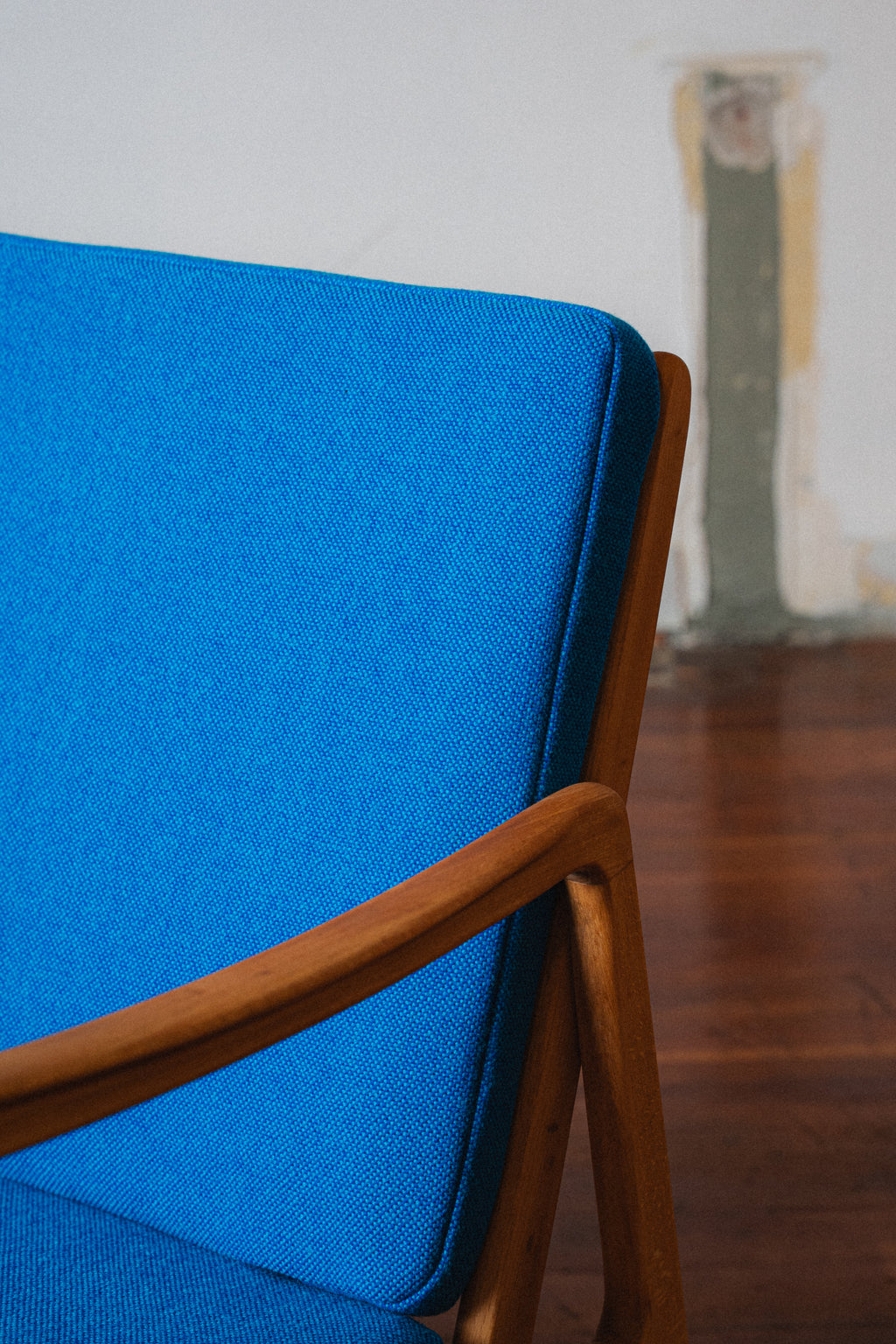 Beech FD 109 Lounge Chair & Footstool by Ole Wanscher for France & Daverkosen