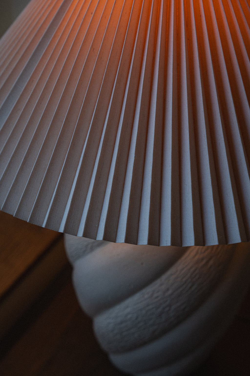 Plaster Table Lamp, Stamped "SUN89"