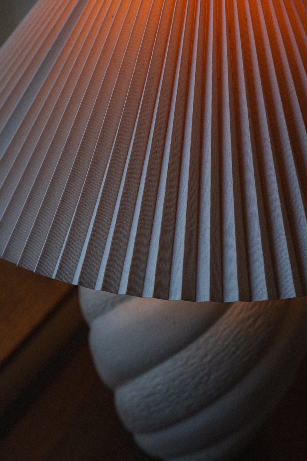 Plaster Table Lamp, Stamped "SUN89"