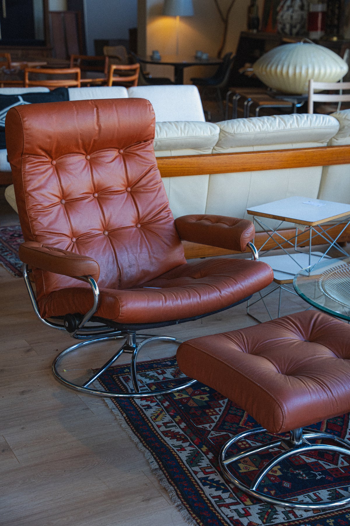 Ekornes Stressless Lounge Chair w/ Ottoman, Norway