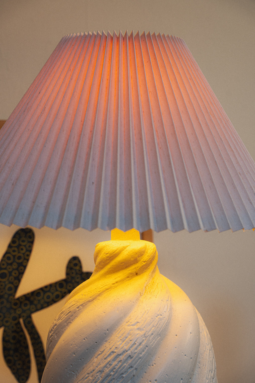 Plaster Floor Lamp, Stamped "SUN89"