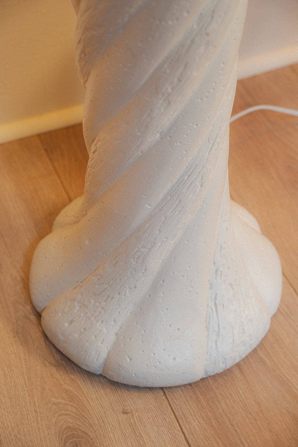 Plaster Floor Lamp, Stamped "SUN89"