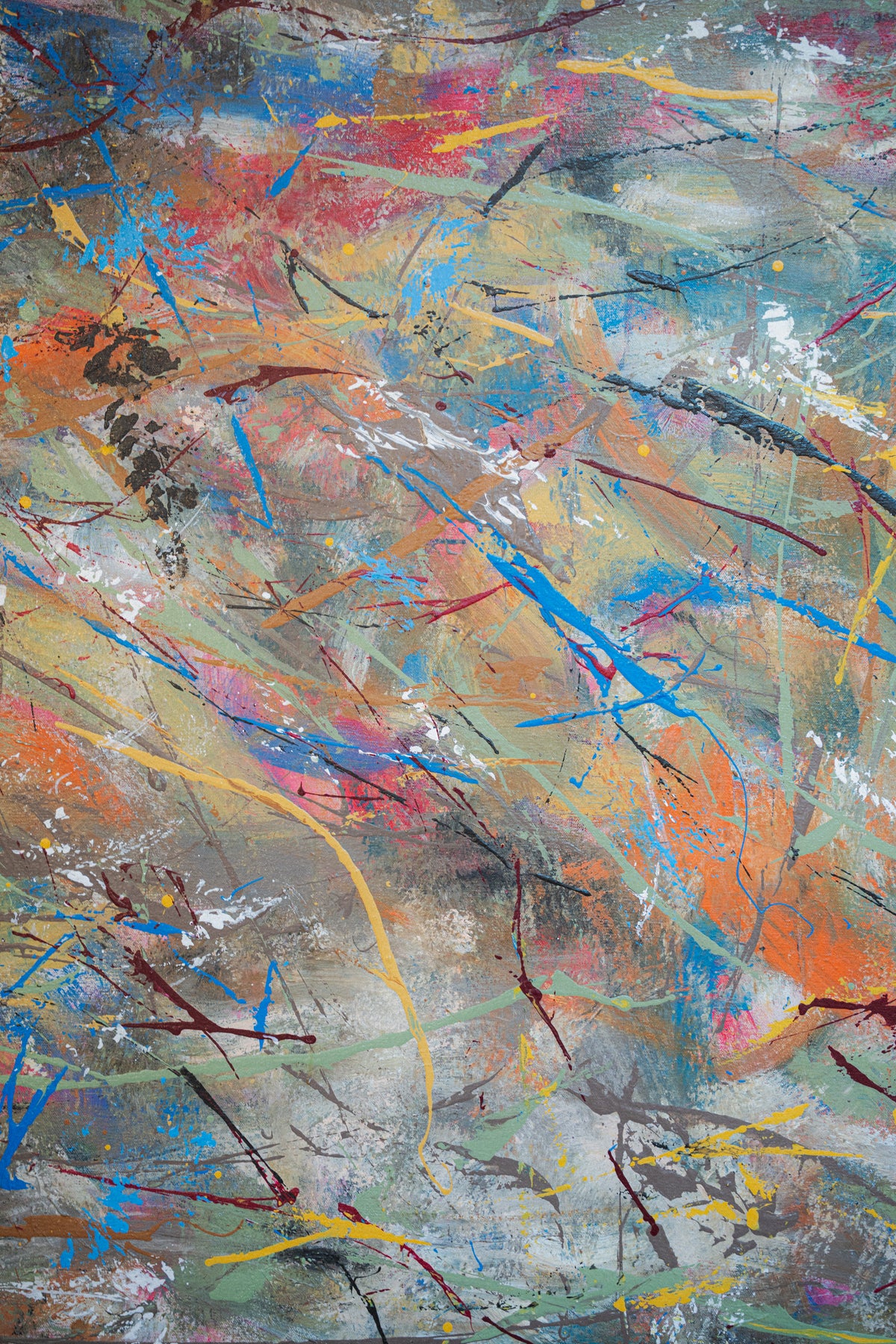 Original Oil Drip Painting by Roella McCoy, Seattle