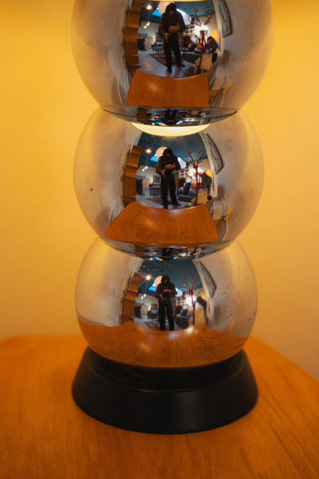 George Kovacs Chrome Ball Table Lamp