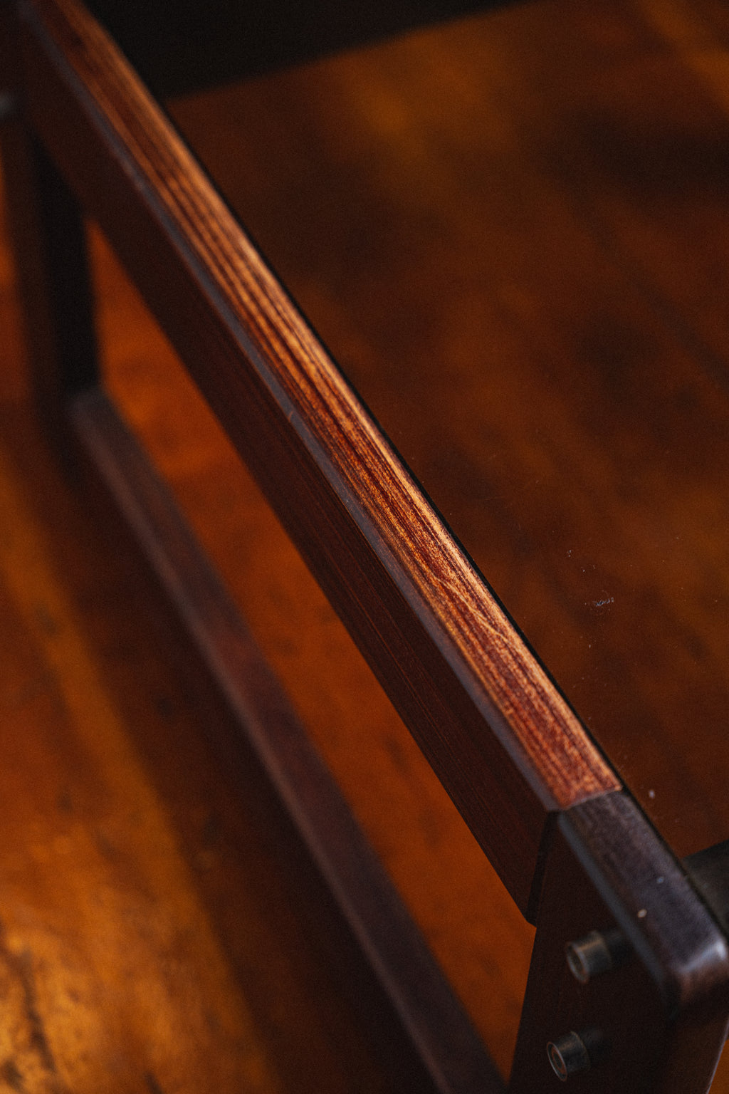 Rosewood & Smoked Glass Side Tables by Percival Lafer (Pair)