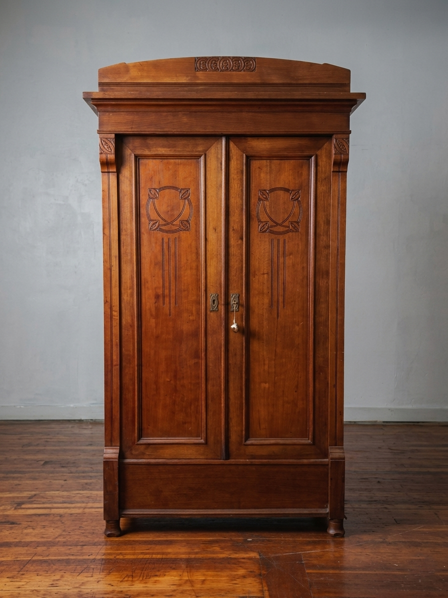Antique German Vertiko Armoire c. 1880