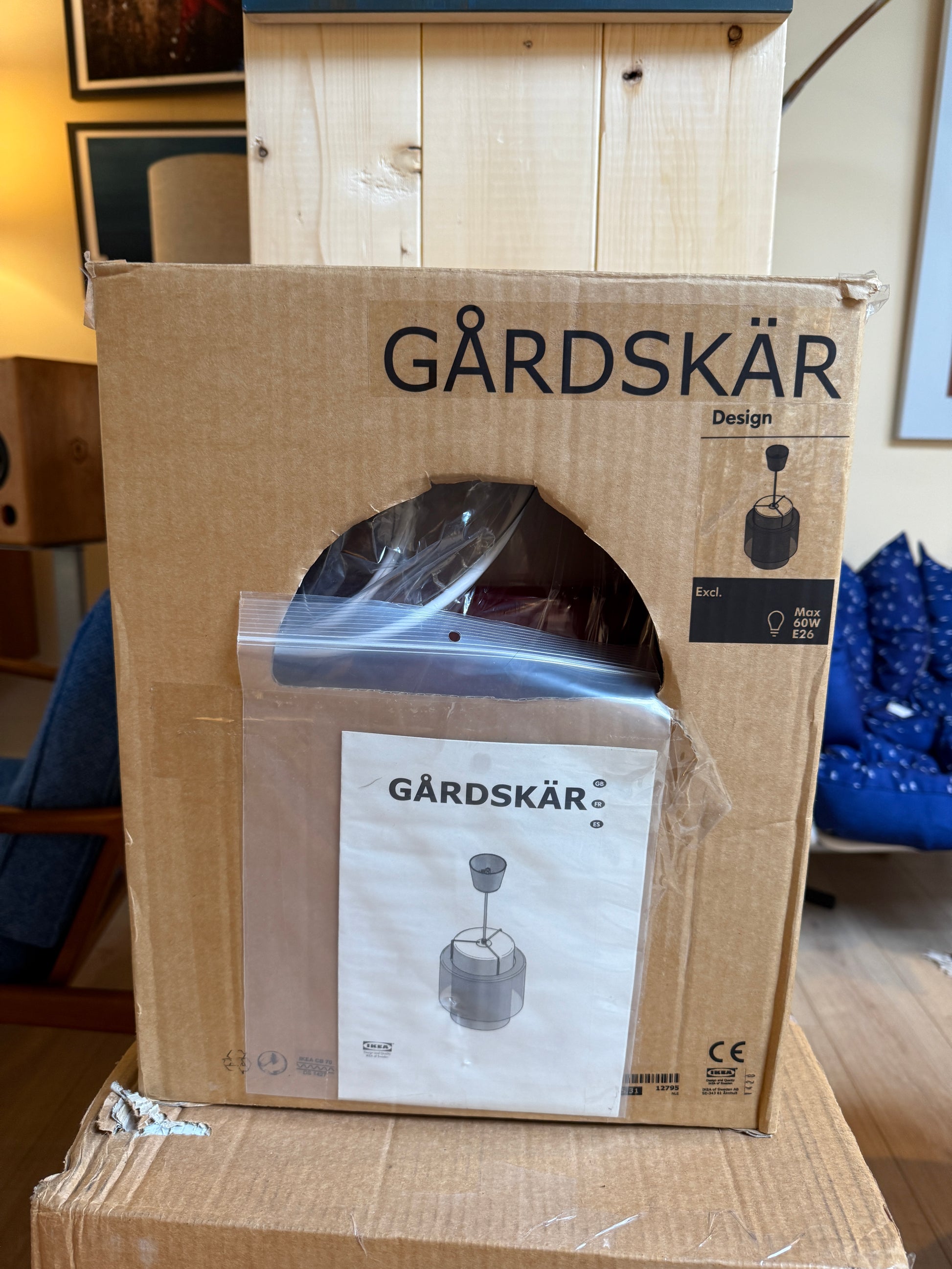 Vintage IKEA GARDSKAR Pendant Light (New in Box)