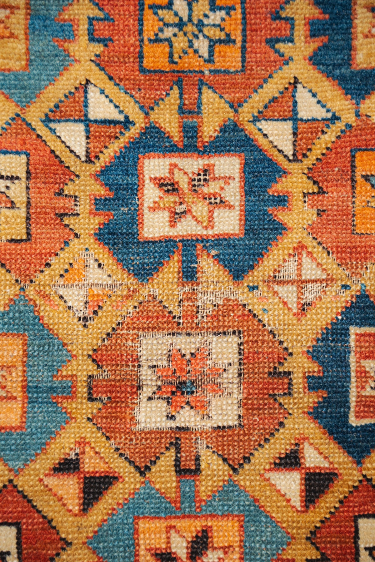 Antique Kuba Rug, 3'7" x 5'4" - view 5