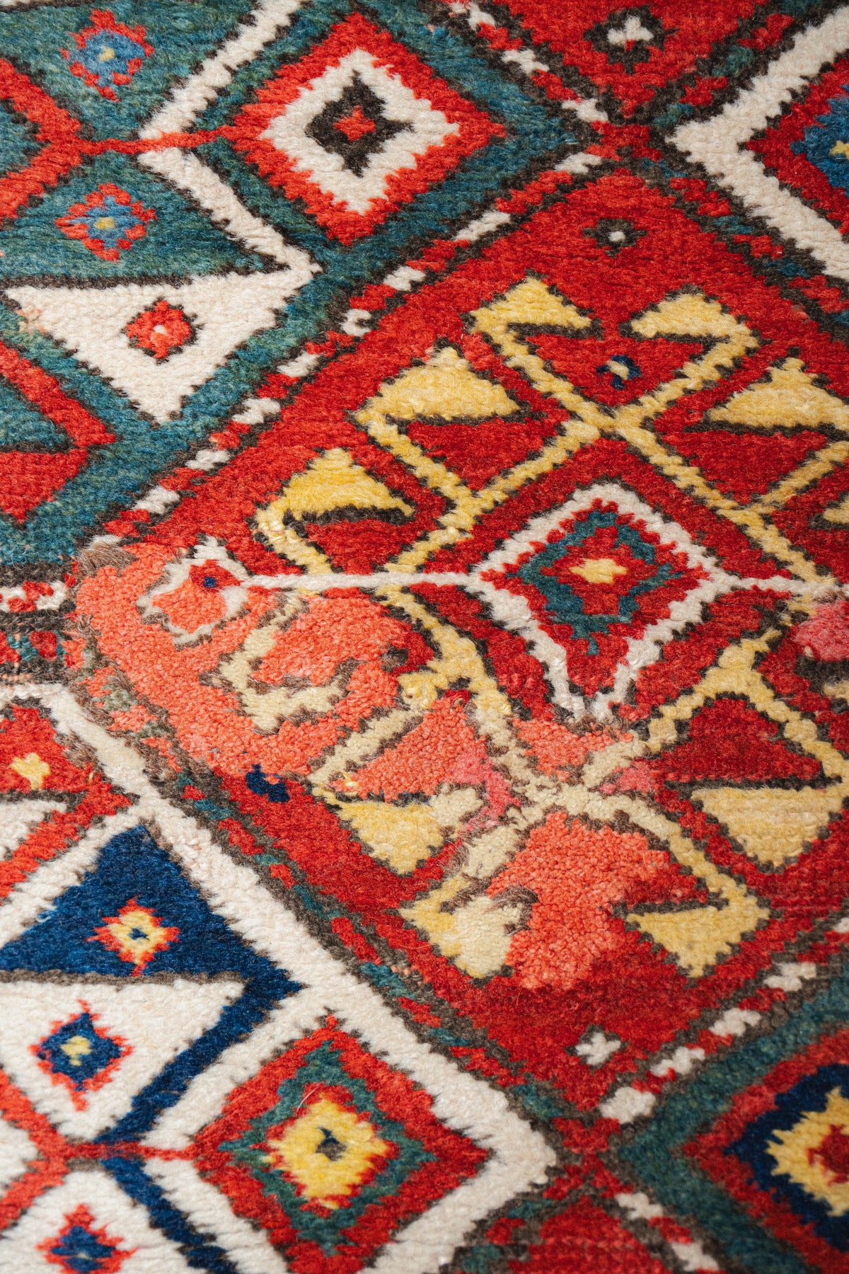 Antique Kazak Rug, 4'5" x 5'7" - view 7
