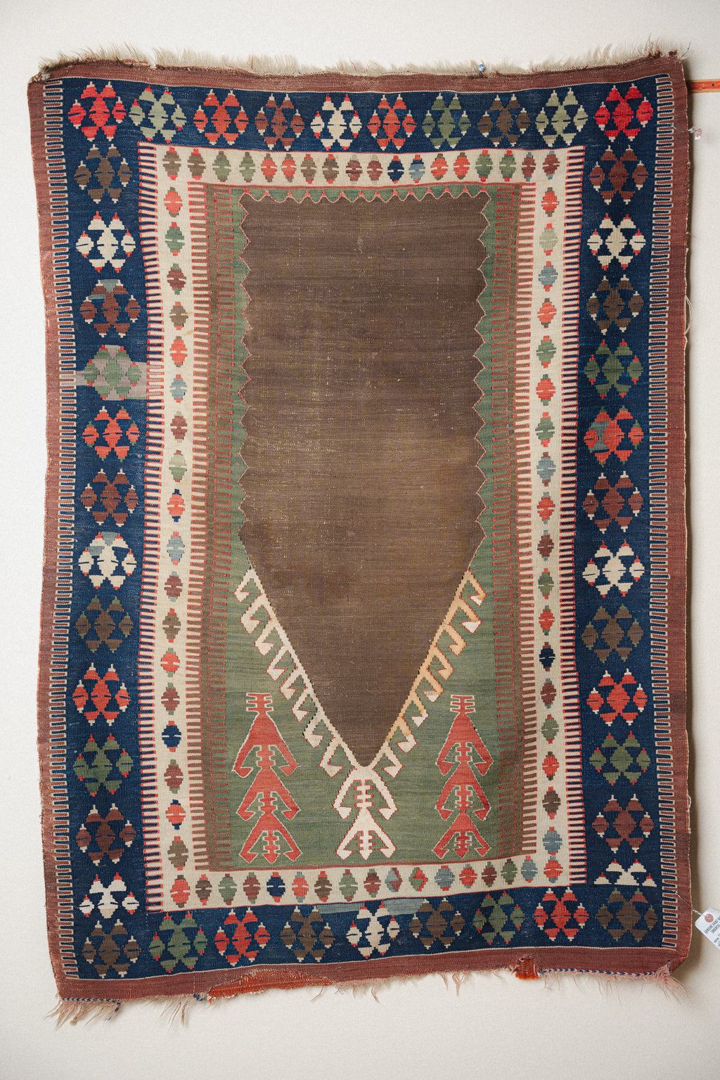 Antique Obruk Prayer Kilim, 3'9" x 5'2" - view 1