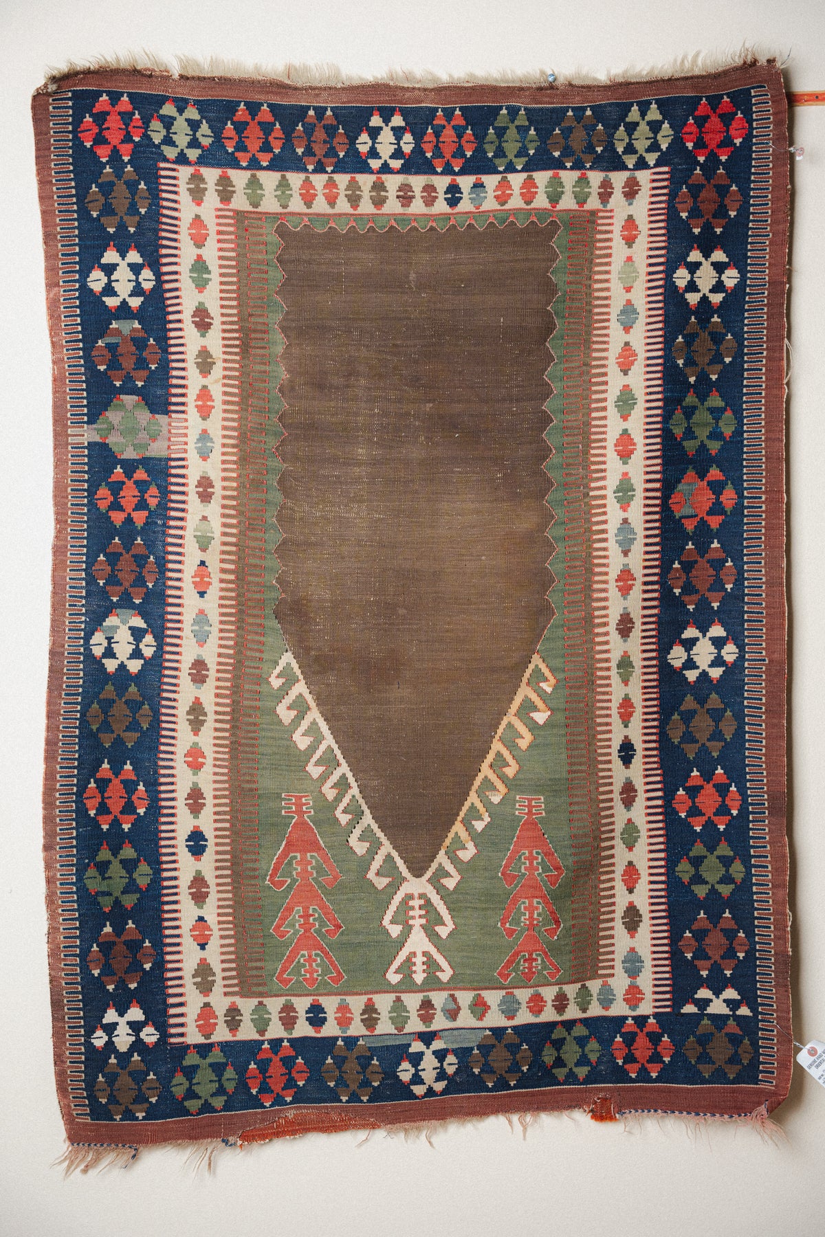 Antique Obruk Prayer Kilim, 3'9" x 5'2" - view 1