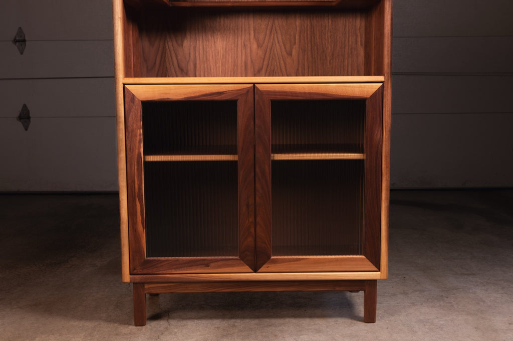 Walnut & Brass Bar Cabinet by Griffin Lockhart for Late Night Woodworking